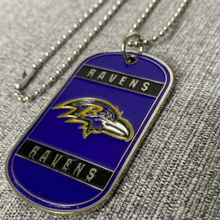 Load image into Gallery viewer, Baltimore Ravens Dog Tag Necklace