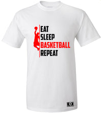 Load image into Gallery viewer, Eat Sleep Basketball Repeat T-Shirt