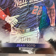 Load image into Gallery viewer, 2022 Juan Soto Numbered 11/25 Stars Of MLB BLACK PSA 8 Nationals Padres New Slab

