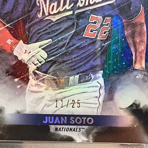 2022 Juan Soto Numbered 11/25 Stars Of MLB BLACK PSA 8 Nationals Padres New Slab