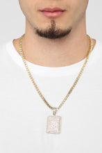 Load image into Gallery viewer, Square Pendant with Gold-Tone Chain
