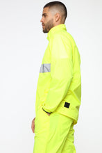 Load image into Gallery viewer, Neon Reflective Jacket with Detachable Sleeves
