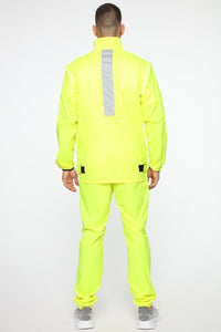 Neon Reflective Jacket with Detachable Sleeves