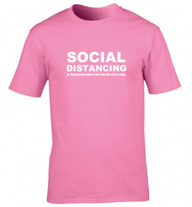 Social Distancing T-Shirt - Women's Small Pink
