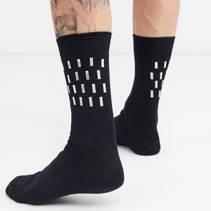 Socks with Metallic Print
