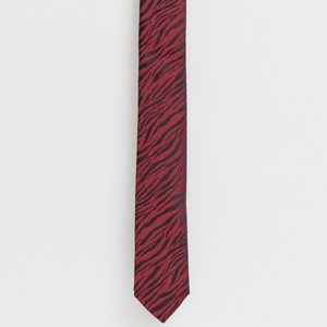 Dark Red and Black Zebra Tie