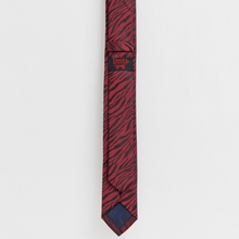 Load image into Gallery viewer, Dark Red and Black Zebra Tie
