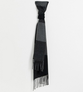 Charcoal and Black Scarf