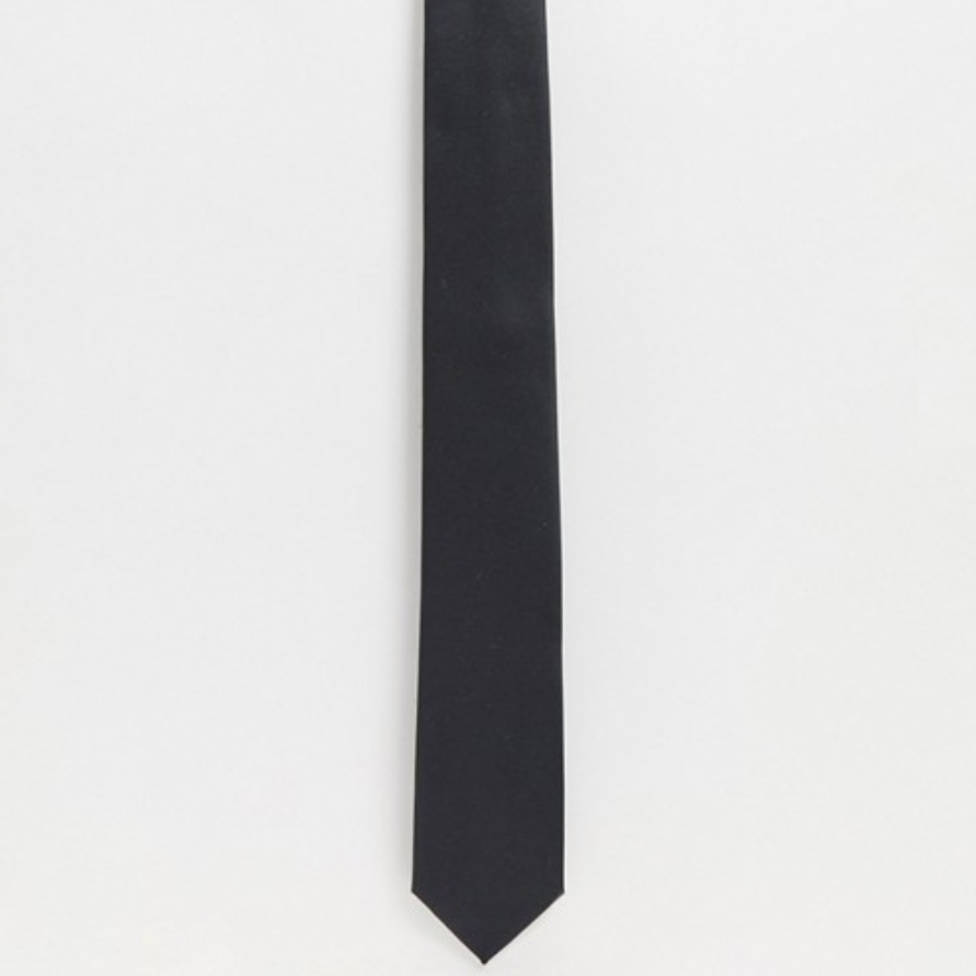 Black Satin Tie
