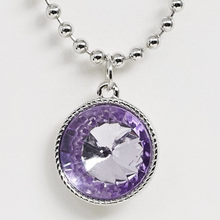Load image into Gallery viewer, Silver Tone Chain with Crystal Gem Pendant
