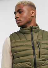 Load image into Gallery viewer, Army Green Padded Zip-Up Vest
