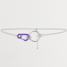 Load image into Gallery viewer, Silver-Tone Belly Chain with Color Clasp
