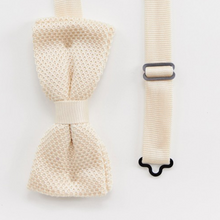 Load image into Gallery viewer, Cream Knitted Bow Tie
