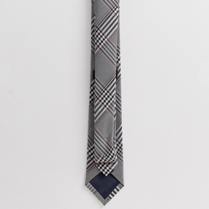 Gray Checkered Tie