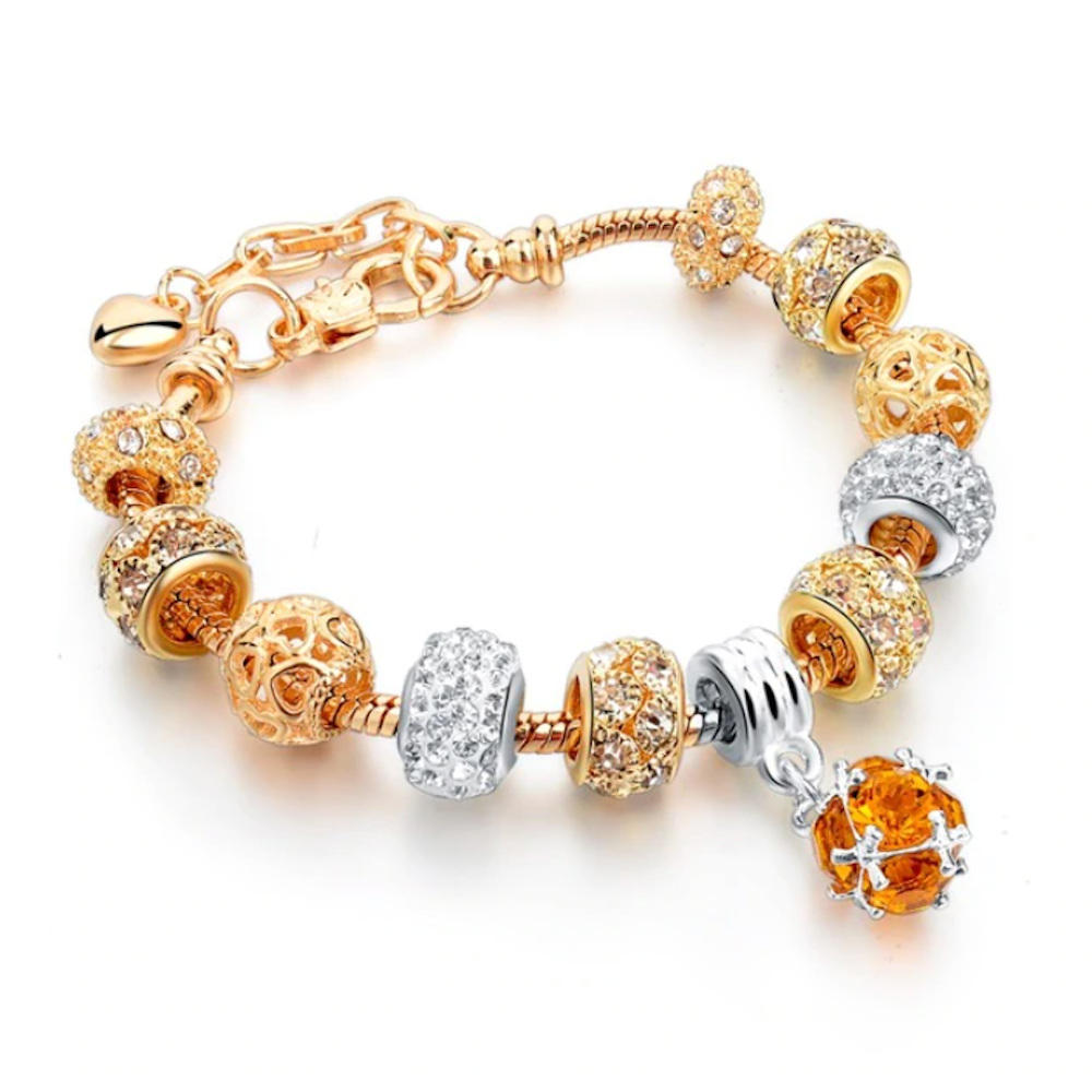 Lux Charm Bracelet - Amber Crush