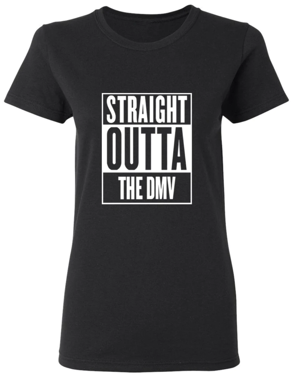 Straight Outta The DMV T-Shirt - Women's Medium Black