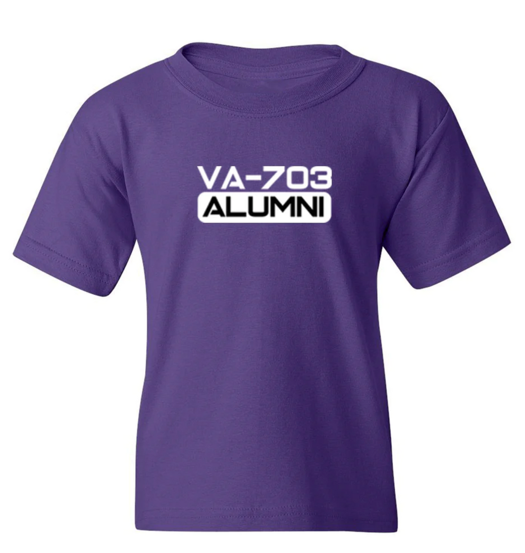 VA 703 Alumni T-Shirt - Kid's Small Purple