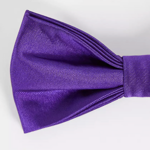 Purple Satin Bow Tie