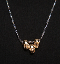 Load image into Gallery viewer, Three Skull Necklace
