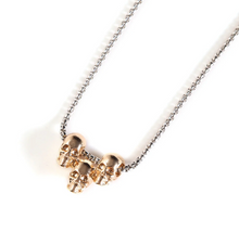 Load image into Gallery viewer, Three Skull Necklace
