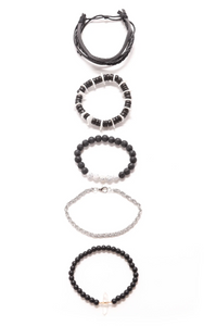 Men's 5 Piece Bracelet Set