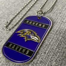 Load image into Gallery viewer, Baltimore Ravens Dog Tag Necklace
