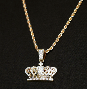 Royal Crown Pendant Chain Necklace