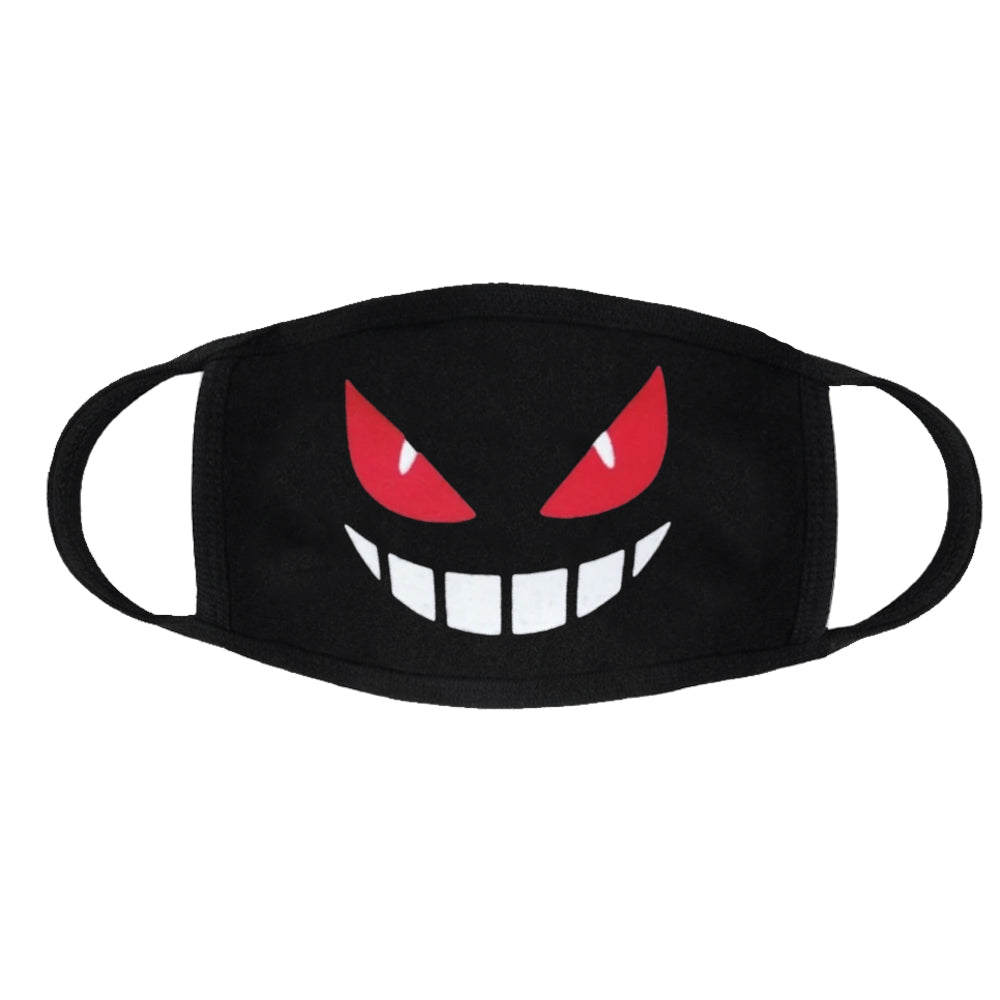 Red Eyes and Teeth Face Mask