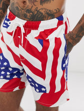 Load image into Gallery viewer, American Flag Swim Shorts
