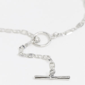 T-Bar Silver Tone Necklace