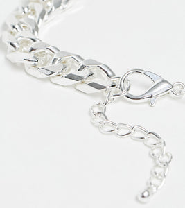 Silver-Tone Chain with Crystal Detail