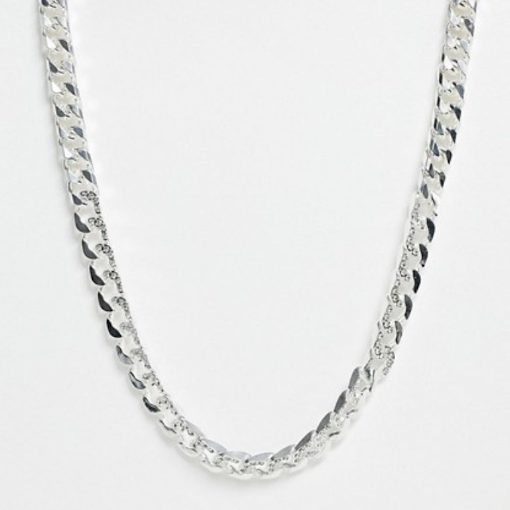 Silver-Tone Chain with Crystal Detail