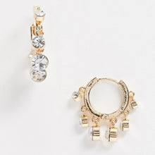 Load image into Gallery viewer, Hoop Earrings with Crystal Drops
