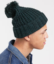 Load image into Gallery viewer, Bottle Green Chunky Knit Beanie
