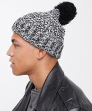 Load image into Gallery viewer, White and Black Knit Beanie
