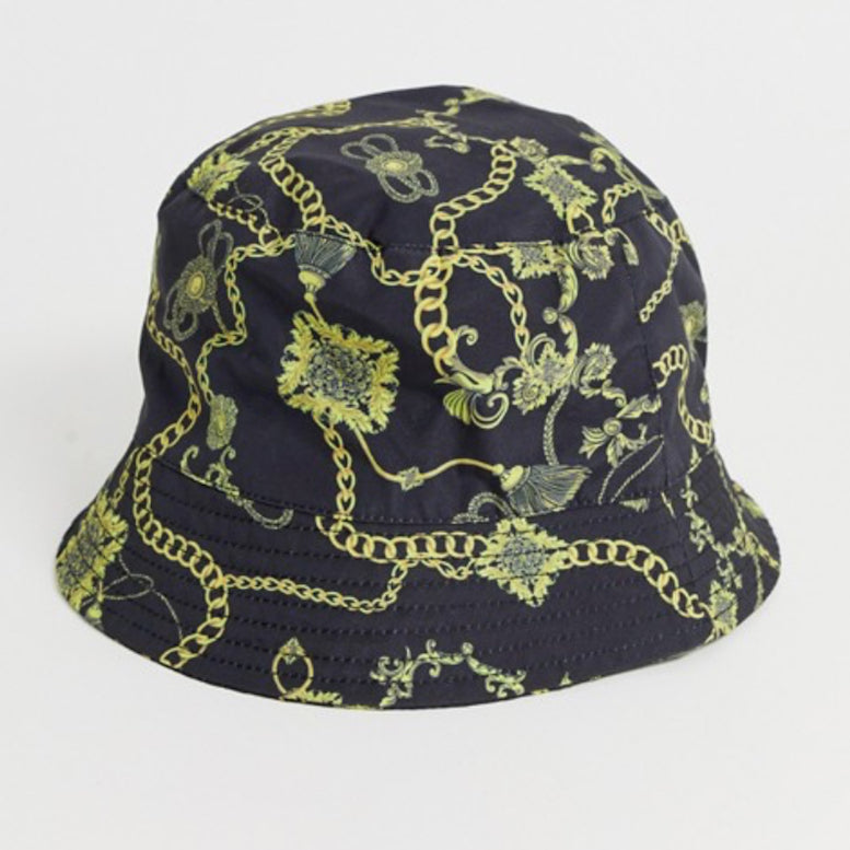 Gold Chain Print Bucket Hat