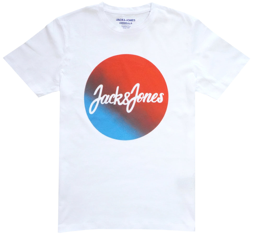 Jacks & Jones Blue Orange Logo T-Shirt