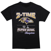 Load image into Gallery viewer, Baltimore Ravens 2-Time Champions T-Shirt
