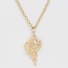 Load image into Gallery viewer, Pearl Encrusted Shell Pendant Necklace
