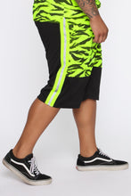 Load image into Gallery viewer, Neon Yellow and Black Shorts
