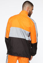Load image into Gallery viewer, Orange Black Reflective Jacket
