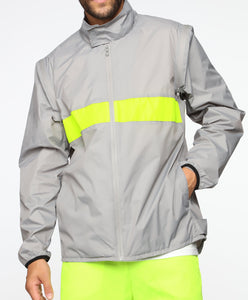 Reflective Jacket with Detachable Sleeves